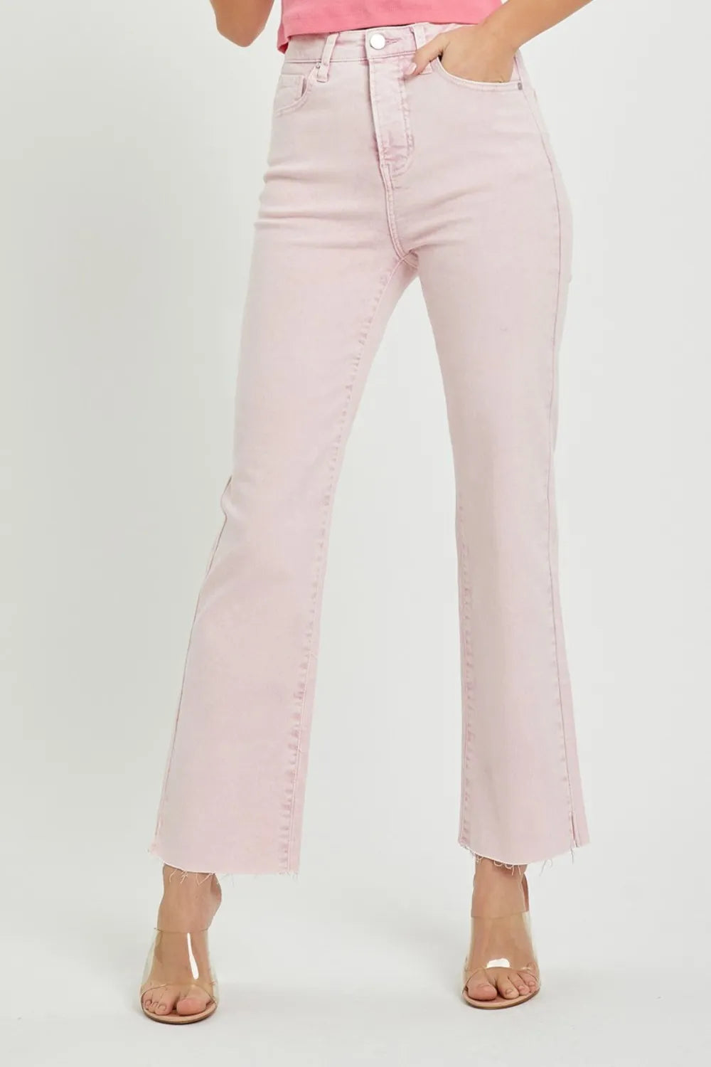 RISEN Full Size High Rise Tummy Control Straight Jeans - Brittney MADE