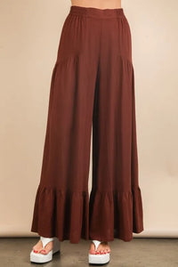 VERY J Palazzo Elastic Waist Comfy Pants - Brittney MADE