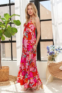ADORA Floral Tiered Maxi Cami Dress - Brittney MADE