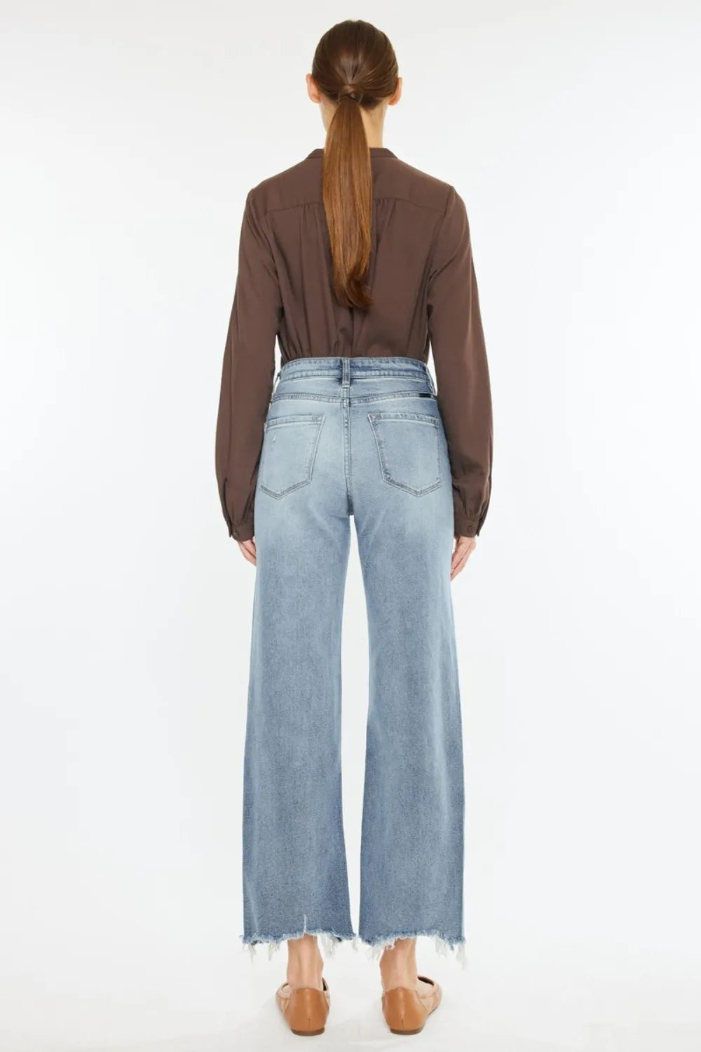 Kancan High Rise Slim Wide Leg Jeans - Brittney MADE