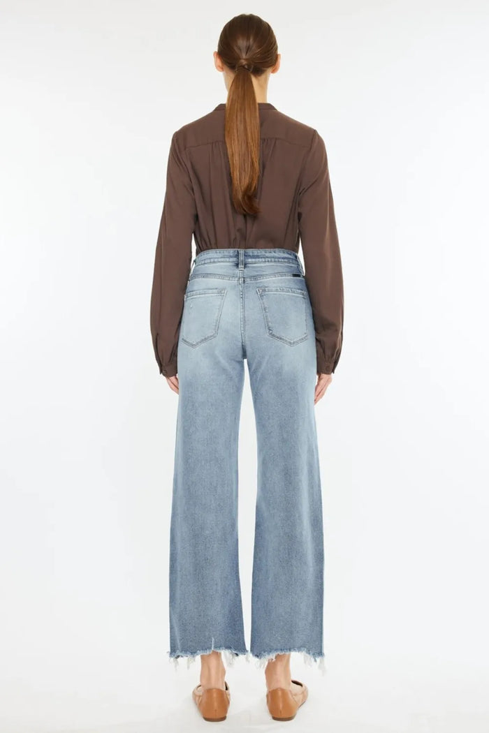Kancan High Rise Slim Wide Leg Jeans - Brittney MADE