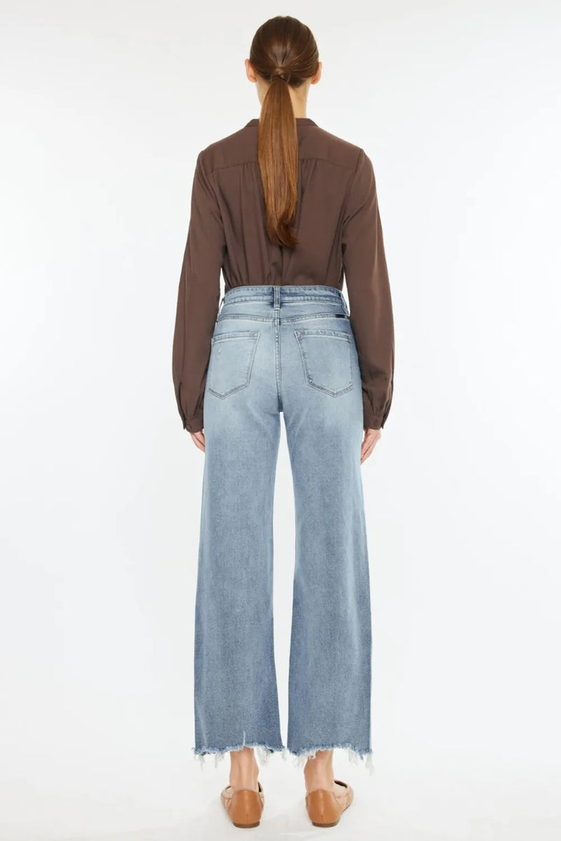 Kancan High Rise Slim Wide Leg Jeans - Brittney MADE
