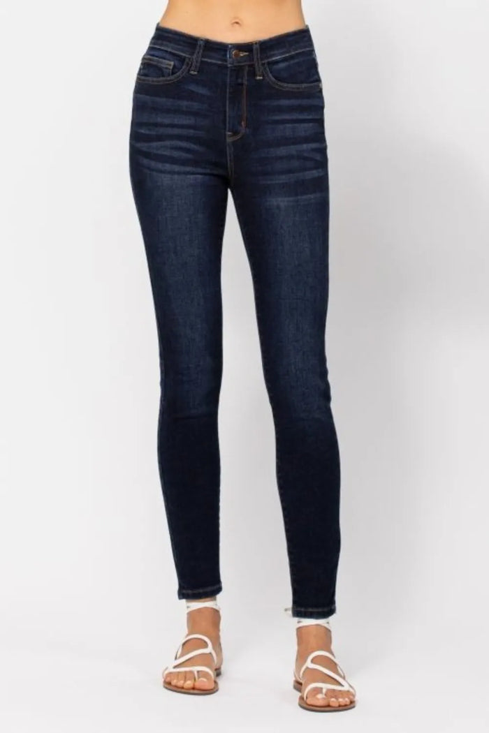 Judy Blue Full Size High Waist Handsand Skinny Jeans - Brittney MADE