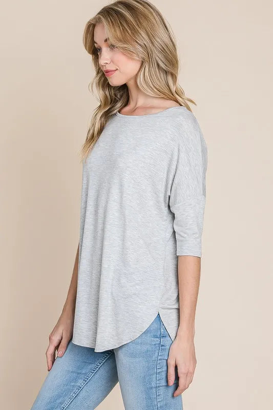 BOMBOM Round Neck Half Sleeve T-Shirt - Brittney MADE