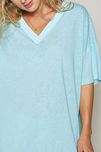 POL V-Neck Half Sleeve T-Shirt - Brittney MADE