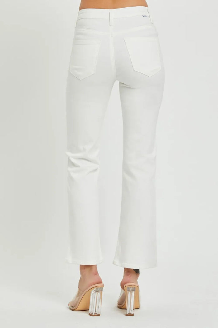 RISEN Full Size Mid Rise Jeans with Pockets - Brittney MADE