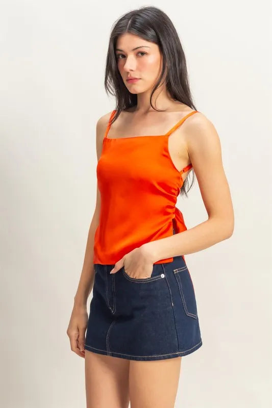HYFVE Satin Back Tie Detail Cami - Brittney MADE
