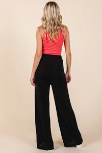 Mittoshop Elastic Waist Pants with Side Pockets - Brittney MADE