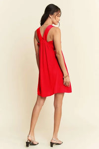 Davi & Dani Washed Satin Cutout Skirt Bandeau Mini Dress - Brittney MADE