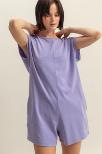 HYFVE Round Neck Cap Sleeve Relaxed Fit Breezy Romper - Brittney MADE