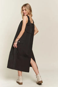 ADORA Drawstring Slit Back Cargo Dress - Brittney MADE