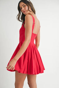MABLE Poplin Square Neckline Bubble Mini Dress - Brittney MADE