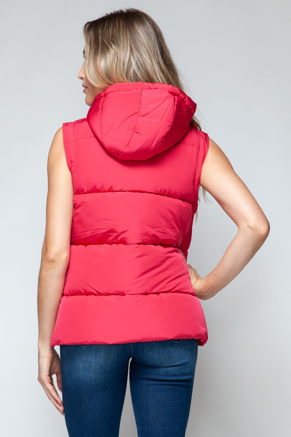 Snobbish Snap and Zip Closure Hooded Vest - Brittney MADE