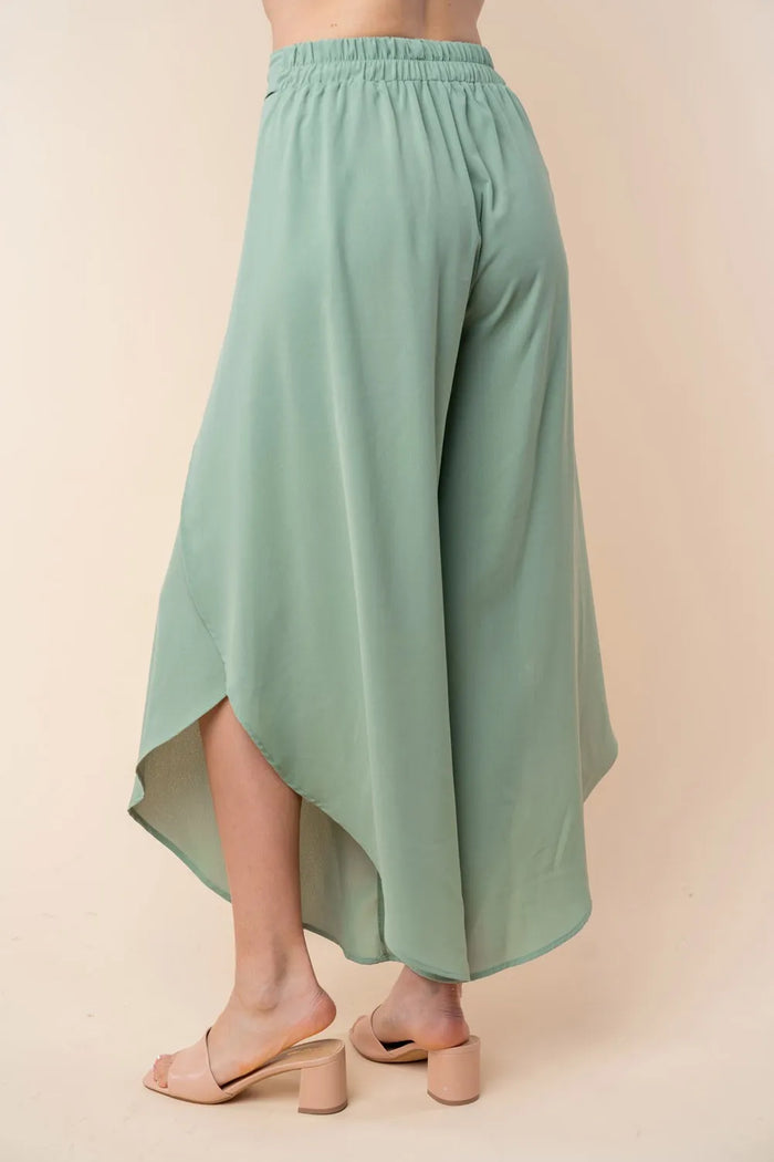White Birch High Waisted Woven Pants - Brittney MADE
