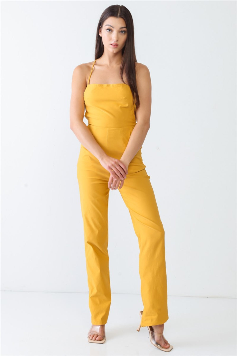 Doreli Group Backless Tied Spaghetti Strap Sleeveless Jumpsuit - Brittney MADE