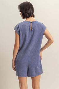 HYFVE Round Neck Cap Sleeve Relaxed Fit Breezy Romper - Brittney MADE