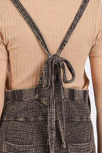 Mittoshop Textured Knotted Wide Strap Overalls - Brittney MADE