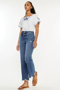 Kancan Full Size High Rise Slim Wide Leg Jeans - Brittney MADE