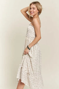 ADORA Smocked Floral Ruffled Hem Cami Dress - Brittney MADE