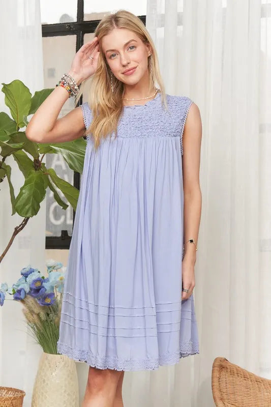 ADORA Loose Textured Babydoll Dress - Brittney MADE