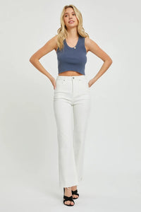 RISEN Full Size High Rise Tummy Control Straight Jeans - Brittney MADE