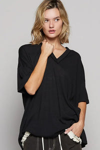 POL V-Neck Half Sleeve T-Shirt - Brittney MADE