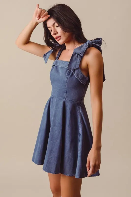SO ME Fit and Flare Washed Gameday Dress - Brittney MADE