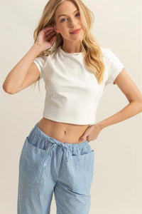 HYFVE Cutout Twisted Back Round Neck Short Sleeve T-Shirt - Brittney MADE