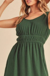 Aemi + Co Side Slit Round Neck Sleeveless Tank Dress - Brittney MADE