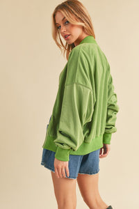 Aemi + Co Snap Down Drop Shoulder Brushed Jacket - Brittney MADE