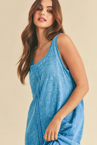 Aemi + Co High-Low Hem Scoop Neck Midi Tank Dress - Brittney MADE