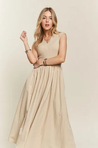 ADORA V-Neck Cap Sleeve Dress - Brittney MADE