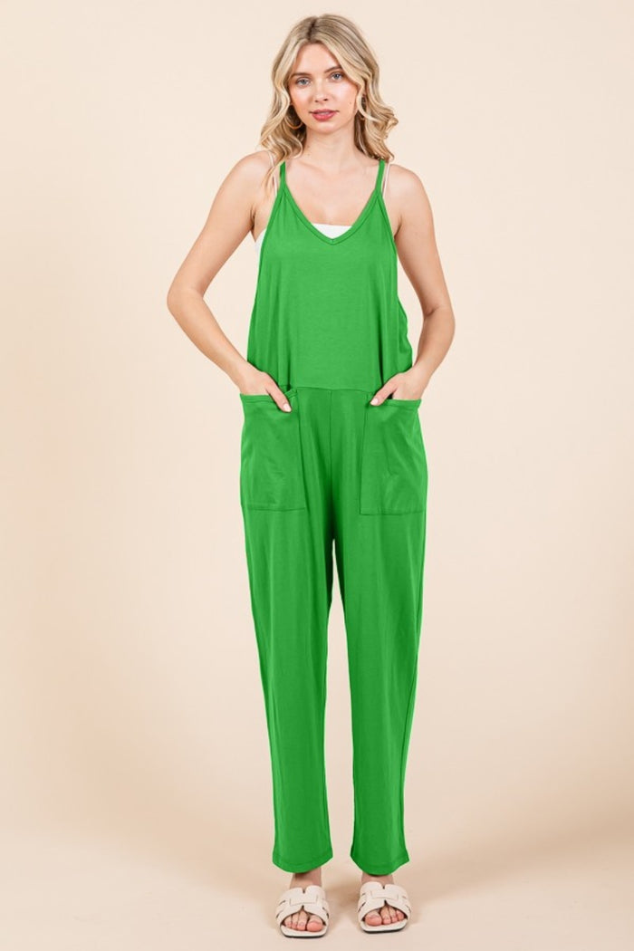 Culture Code Full Size Sleeveless Jumpsuit with Pockets - Brittney MADE