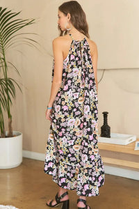 ADORA Floral Grecian Neck Midi Dress - Brittney MADE