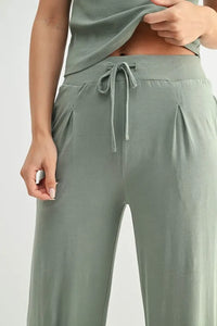 MONO B Vintage Ease Pima Cotton Tee and Pants Set - Brittney MADE