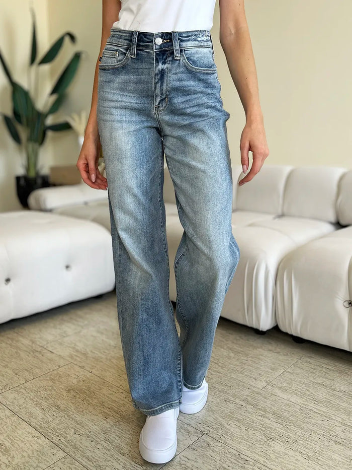 Judy Blue Full Size High Waist Straight Jeans - Brittney MADE