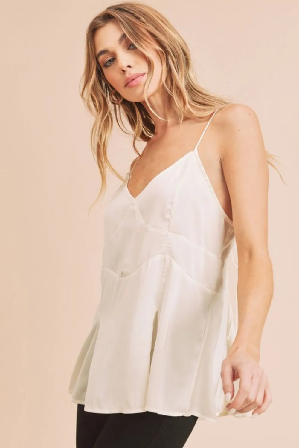 Aemi + Co Tie Back V-Neck Cami - Brittney MADE