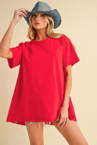 Aemi+Co Round Neck Short Sleeve Oversized T-Shirt - Brittney MADE
