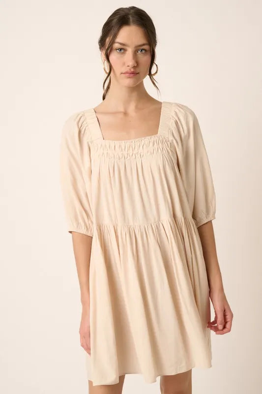Mittoshop Pintuck Detail Tie Back Mini Dress - Brittney MADE