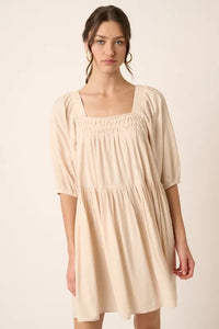 Mittoshop Pintuck Detail Tie Back Mini Dress - Brittney MADE