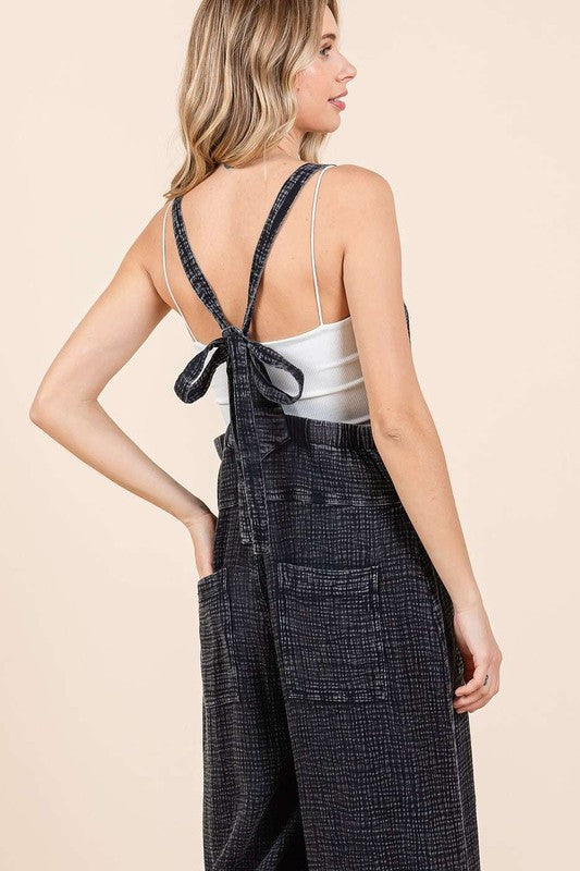 Mittoshop Textured Wide Leg Overalls - Brittney MADE
