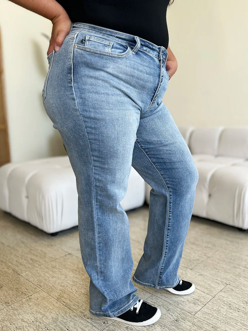 Judy Blue Full Size High Waist Straight Jeans - Brittney MADE