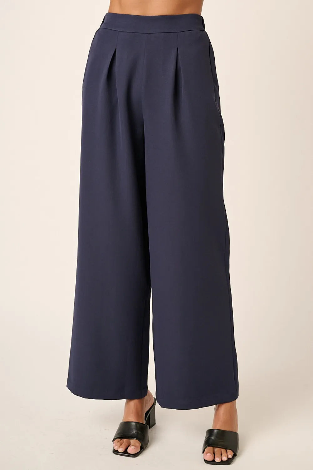 Mittoshop Inverted Pleat Detail Wide Leg Pants - Brittney MADE