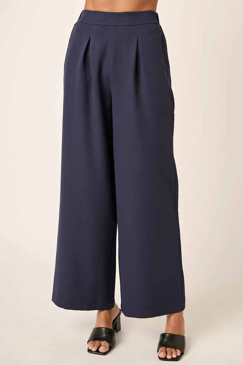 Mittoshop Inverted Pleat Detail Wide Leg Pants - Brittney MADE