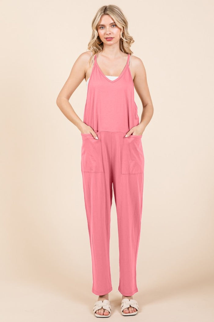 Culture Code Full Size Sleeveless Jumpsuit with Pockets - Brittney MADE