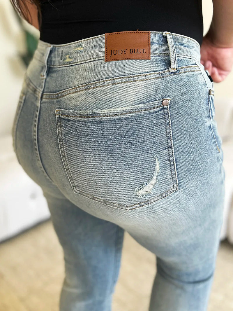 Judy Blue Full Size Mid Rise Flare Jeans - Brittney MADE