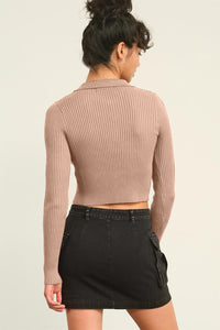 HYFVE Ribbed Double Zip Cropped Cardigan - Brittney MADE