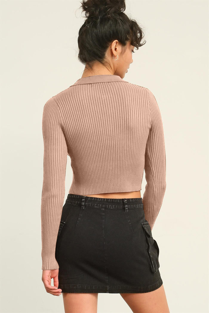 HYFVE Ribbed Double Zip Cropped Cardigan - Brittney MADE