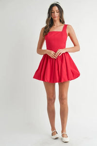 MABLE Poplin Square Neckline Bubble Mini Dress - Brittney MADE