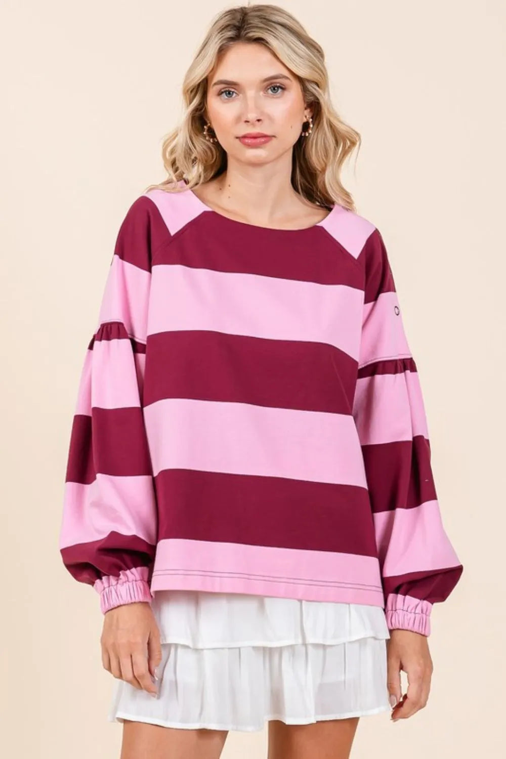 Mittoshop Striped Snap Shoulder Long Sleeve T-Shirt - Brittney MADE